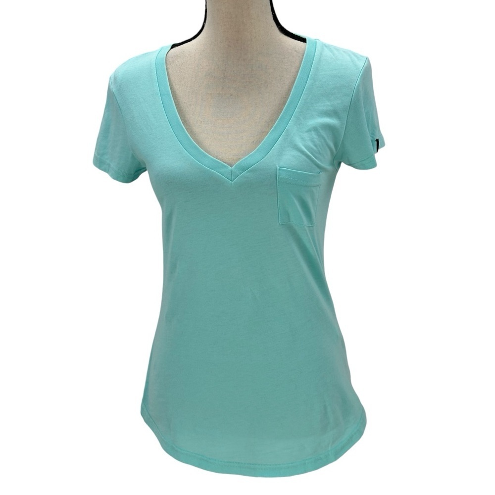 Bench Short Sleeve V-Neck Front Pocket T-Shirt - Teal Green
